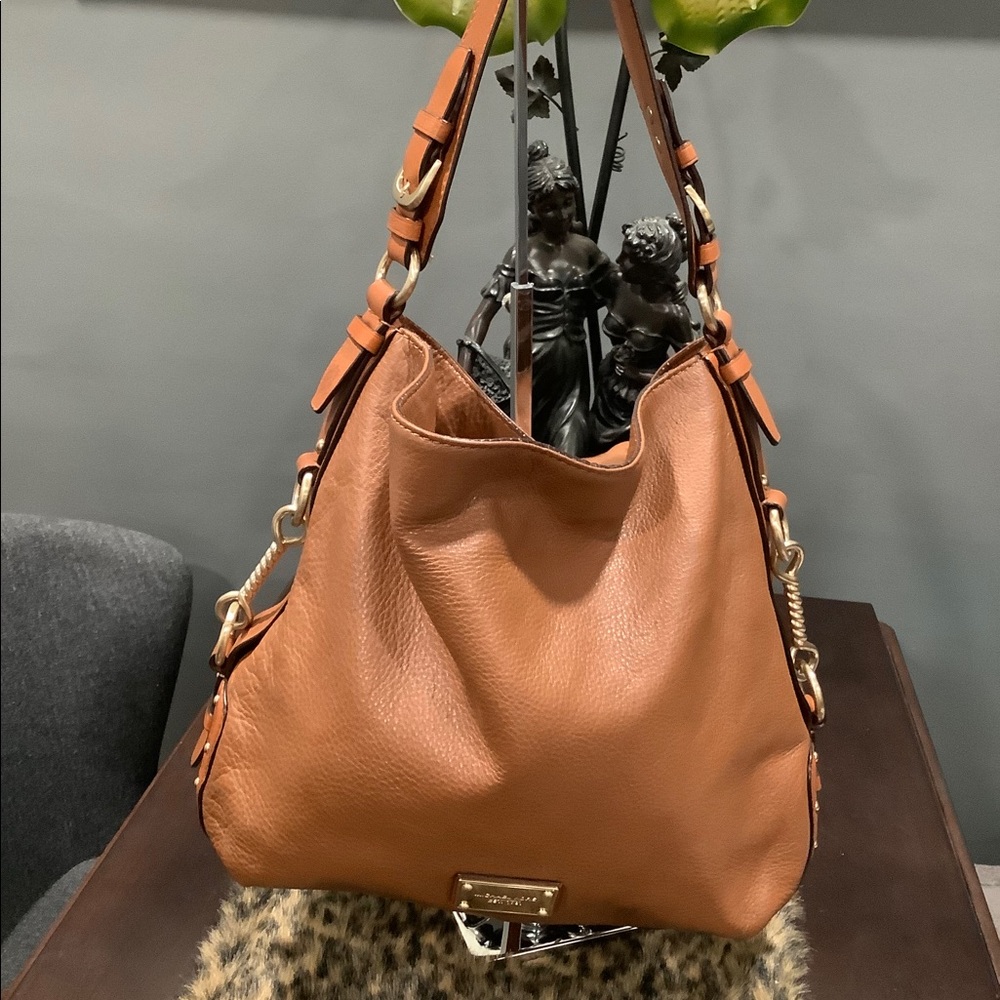 MICHAEL KORS HORSE BIT SADDLE HOBO BAG
